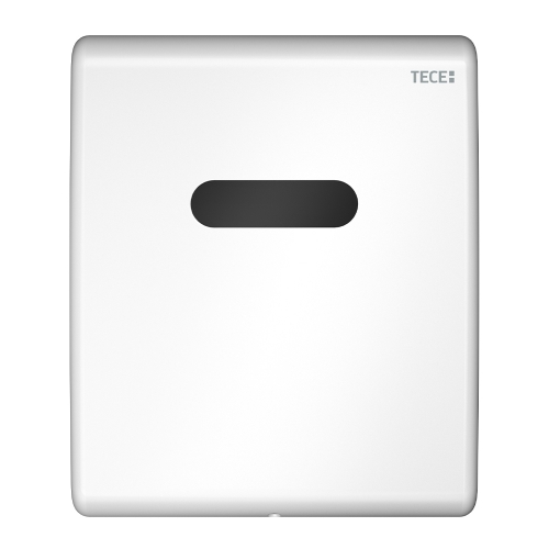 Металлическая панель (кнопка) смыва для писсуара TECEplanus с ИК-сенсором, питание от сети 12 В, белая глянцевая, 9242357