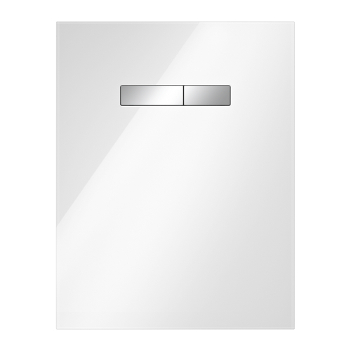 Верхняя стеклянная панель TECElux с механическим блоком управления, белая, клавиши хром глянцевый, 9650001
