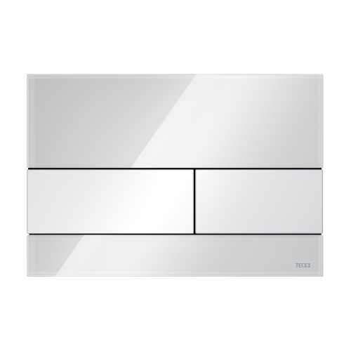 Стеклянная панель (кнопка) смыва для унитаза TECEsquare, стекло белое, клавиши белые, 9240800