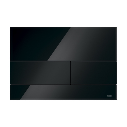 Стеклянная панель (кнопка) смыва для унитаза TECEsquare, стекло черное, клавиши черные, 9240809