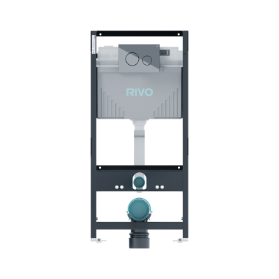 Комплект: Инсталляция для унитаза со сливным баком RIVO Set A + Панель смыва RIVO Touch Neo Хром глянцевый