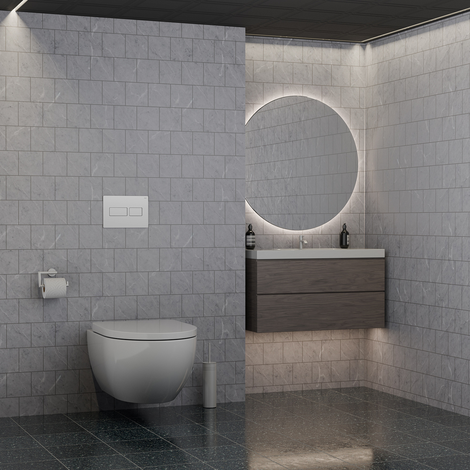 Панель смыва RIVO Touch lux Белый матовый (matte WHITE)