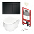 TECE K440407WCP Инсталляция TECEbase 2.0 в комплекте с черной матовой панелью (кнопкой) смыва TECEnow и унитазом TECEspring R