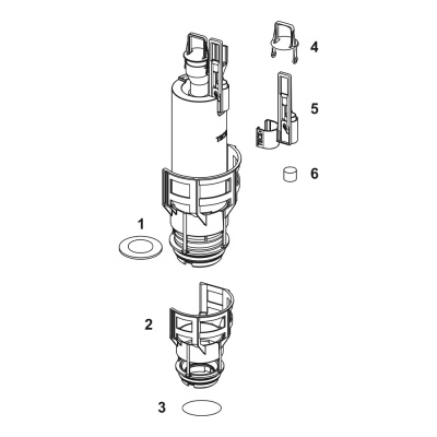 Запасные части для арт. 9820223 - TECE Клапан смыва A 2