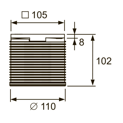 Декоративная решетка TECEdrainpoint S, 100 мм, в пластиковой рамке, с монтажным элементом, 3660001