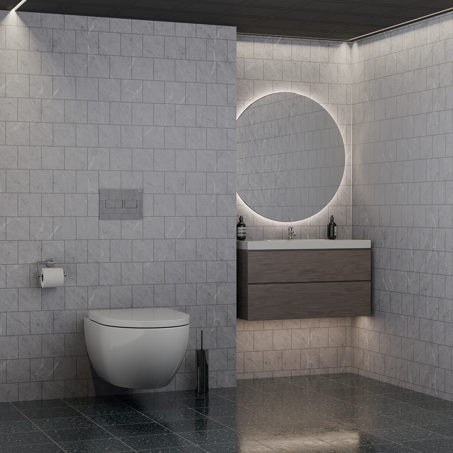 Панель смыва RIVO Touch lux Хром глянцевый (glossy CHROME)