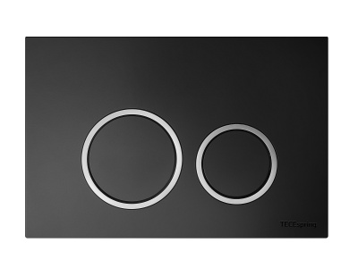 ТЕСЕ S955102 Инсталляция в комплекте с черной матовой пластиковой панелью (кнопкой) смыва TECEspring R и застенным модулем TECEspring для подвесного унитаза