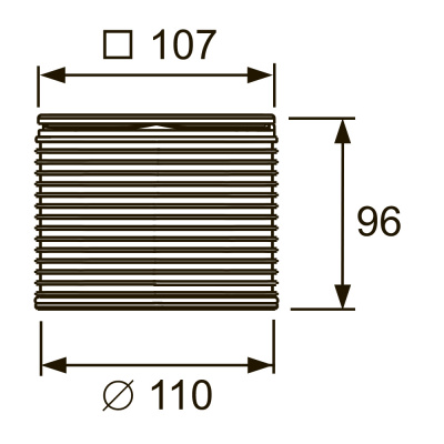 Декоративная решетка TECEdrainpoint S, 100 мм, в стальной рамке, с монтажным элементом, 3660002