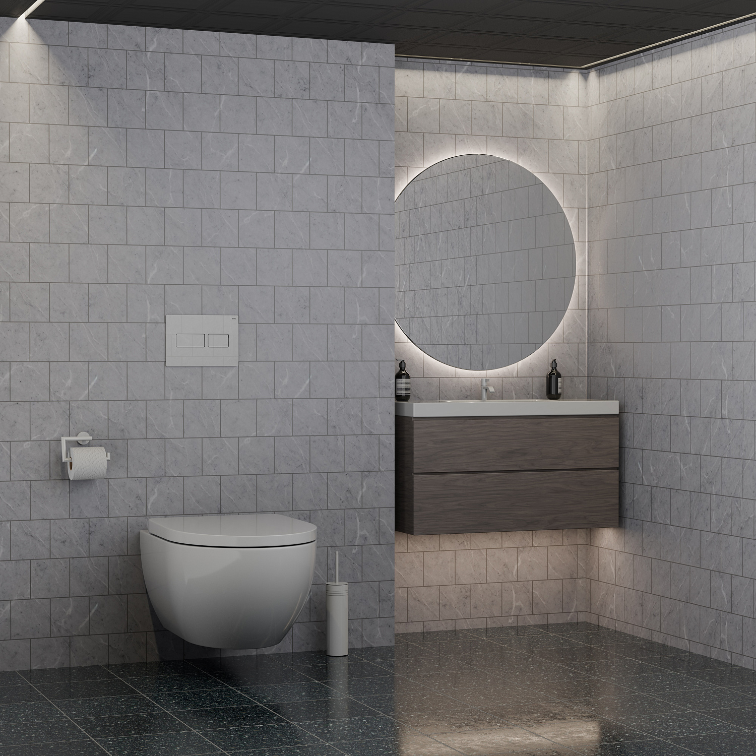 Панель смыва RIVO Touch lux Белый глянцевый (glossy WHITE)