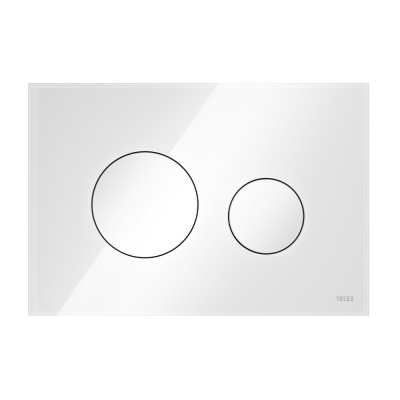 Стеклянная панель (кнопка) смыва для унитаза TECEloop, стекло белое, клавиши белые, 9240650