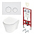 TECE K401110WCK Инсталляция TECEspring в комплекте с белой глянцевой пластиковой панелью (кнопкой) смыва TECEspring LT и компакт-унитазом TECEspring K
