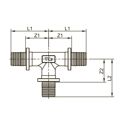 Тройник TECEspring AX