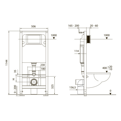 TECE K955301WCS Инсталляция TECEspring в комплекте с панелью (кнопкой) смыва TECEspring S, нержавеющая сталь, сатин и унитазом TECEspring S