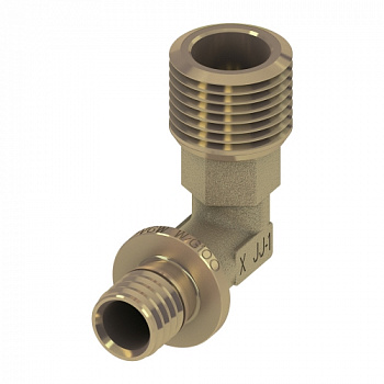 ТЕСЕ 767525 Уголок соединительный с ниппелем TECEflex 25 x R 3/4", латунь