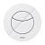 TECE 9240981 Пневматическая дистанционная пластиковая панель (кнопка) смыва унитаза TECEflushpoint для двойной системы смыва, круглая, белая