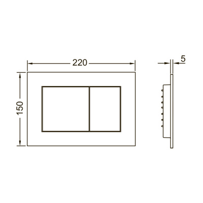 TECE K440422 Инсталляция TECEbase 2.0 в комплекте с пластиковой панелью (кнопкой) смыва TECEnow, красная бронза металлик