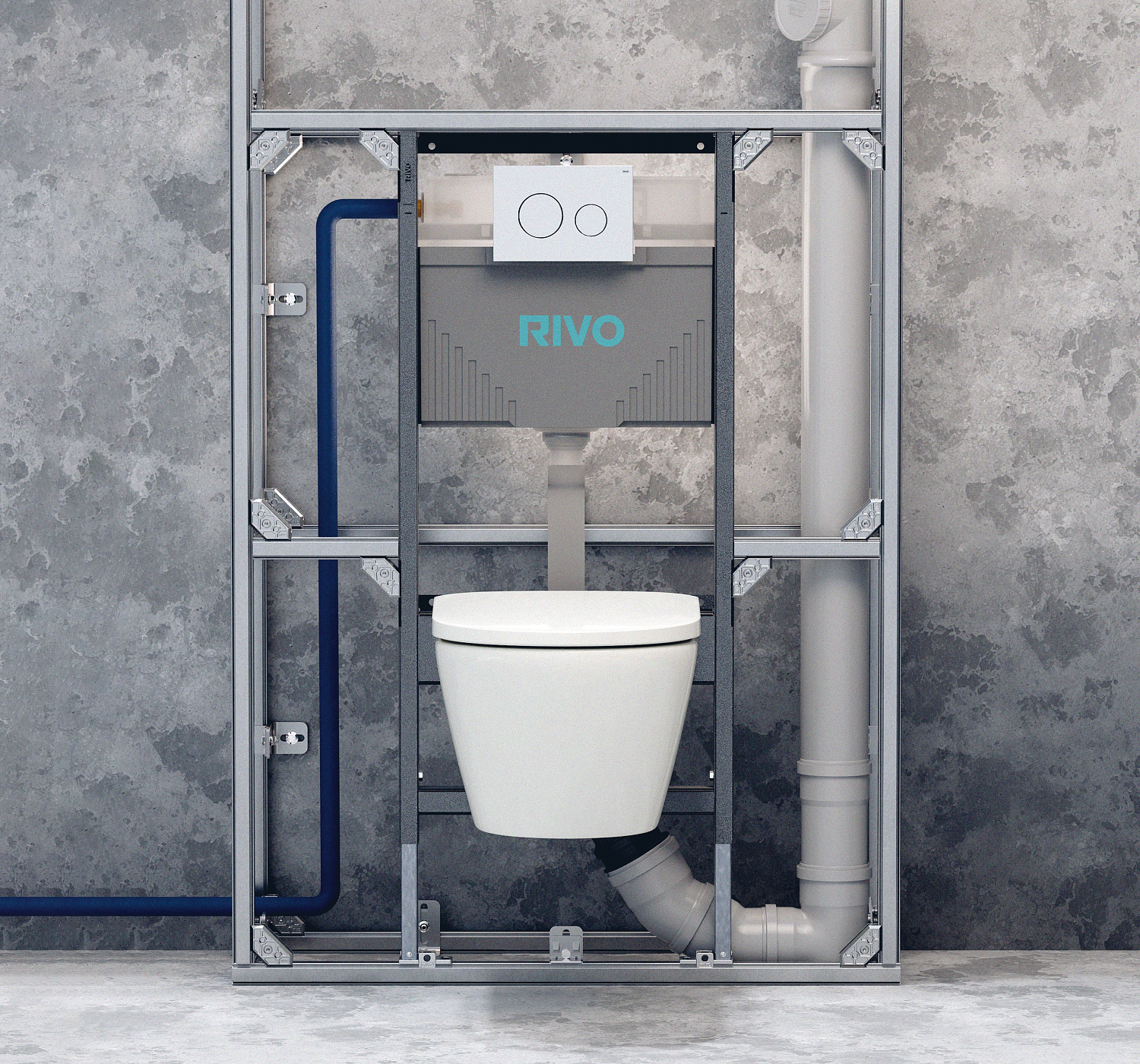 Инсталляция для унитаза со сливным баком 10 литров RIVO Set А