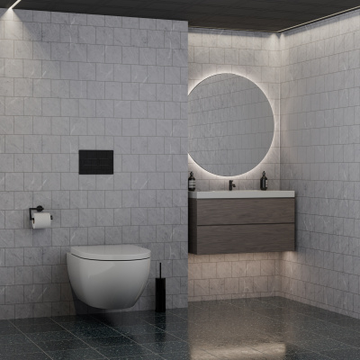 Панель смыва RIVO Touch lux Черный глянцевый (glossy BLACK)