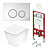 TECE K401101WCS Инсталляция TECEspring в комплекте с хромированной пластиковой панелью (кнопкой) смыва TECEspring R и унитазом TECEspring S