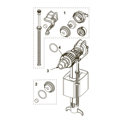 Запасные части для арт. 9820353 - TECE заливной клапан F 10 универсальный
