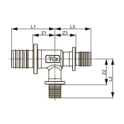 Тройник редукционный TECEspring AX