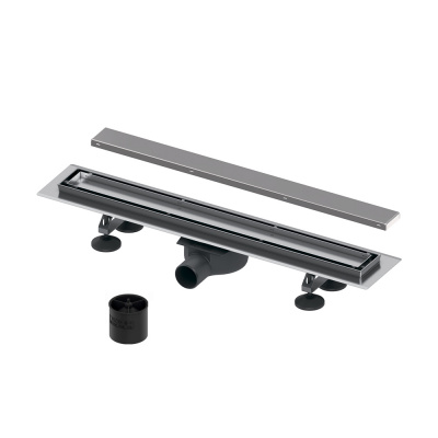 TECE 15103069 Комплект TECElinus для монтажа дренажного канала с основой для плитки “tile” и панелью “steel” 2 в 1, 600 мм