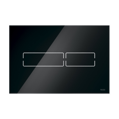 Стеклянная панель (кнопка) смыва для унитаза TECElux Mini с электронным сенсорным приводом, стекло черное, 9240961