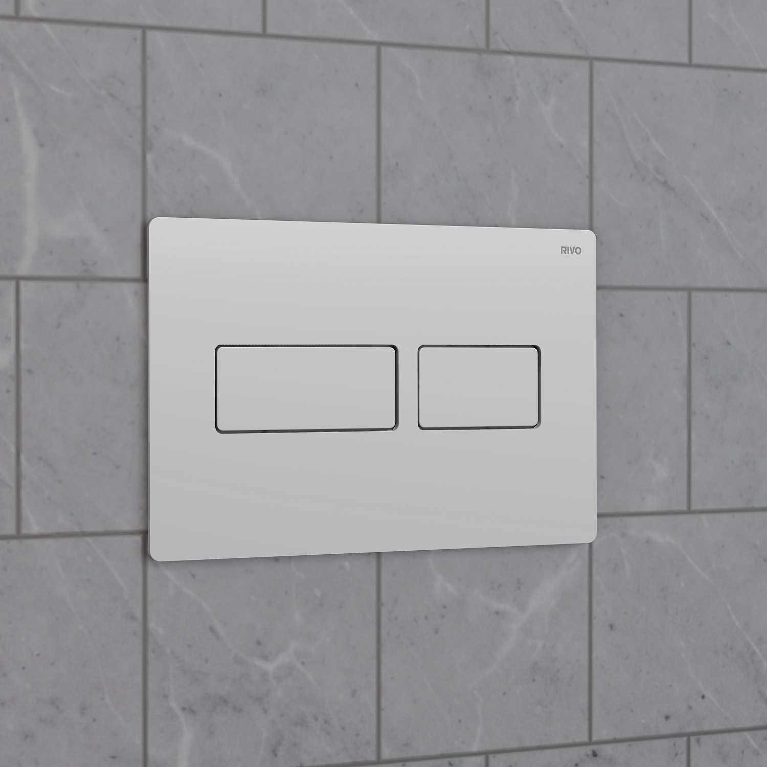 Панель смыва RIVO Touch lux Белый матовый (matte WHITE)