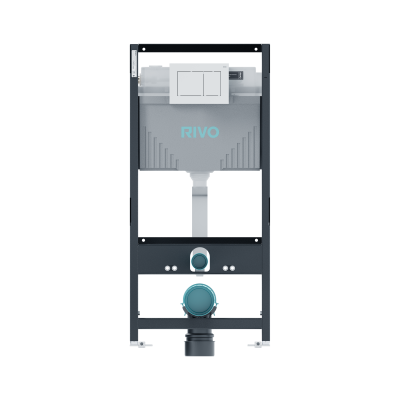 Комплект: Инсталляция для унитаза RIVO Set A + Панель смыва RIVO Touch Line Белый глянцевый