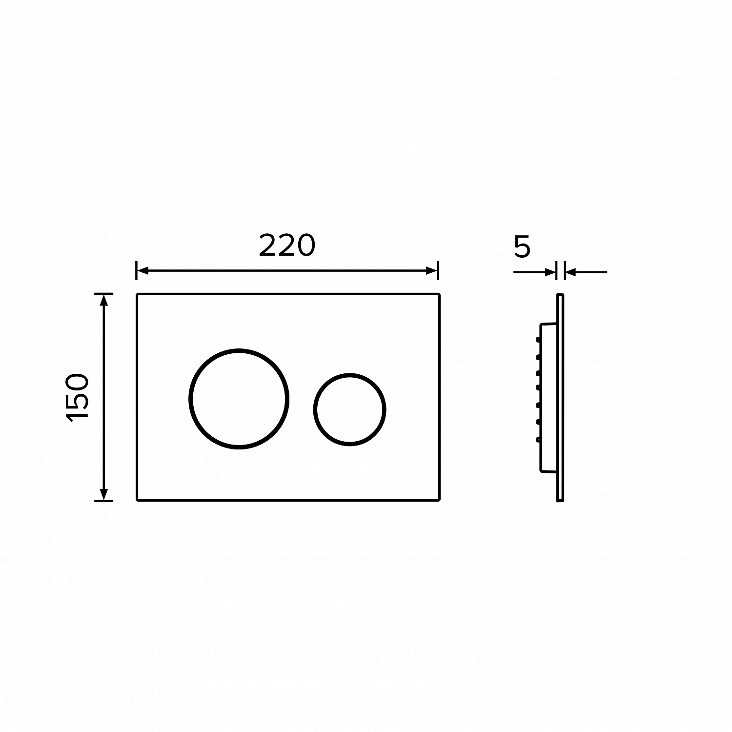 Комплект TECEbase 3.0 с панелью смыва TECEloop, хром глянцевый